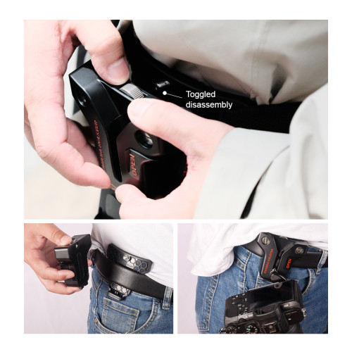Поясная система крепления для камеры LENSGO LYNCA Single Camera Waist Holster with Locking Carabiner (bcamerab 50D) | от бренда LENSGO