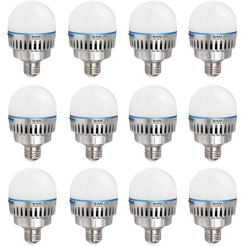 Комплект светодиодных ламп Nanlite PavoBulb 10C Bi-Color RGBWW LED Bulb 12-Light Kit (PB10C4KIT) | Nanlite