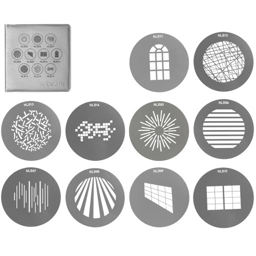 Набір гобо Nanlite M-Size Gobos for Projection Attachment (Set 1) (AS-GB-M-SET1) | Nanlite