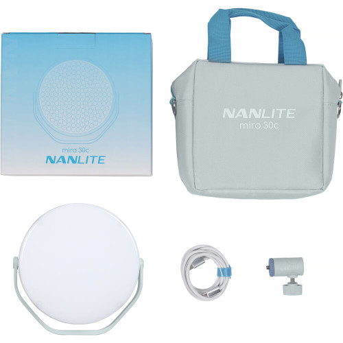 Студийное освещение Nanlite miro 30c RGB Round LED Light Panel (Mint Blue) (MIRO-30C-MINTBLUE) | Nanlite