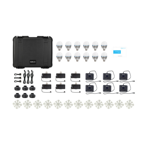 Комплект светодиодных ламп Nanlite PavoBulb 10C Bi-Color RGBWW LED Bulb 12-Light Kit (PB10C4KIT) | Nanlite