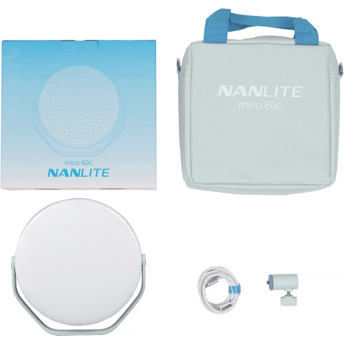 Студийное освещение Nanlite miro 60c RGB Round LED Light Panel (Mint Blue) (MIRO-60C-MINTBLUE) | Nanlite