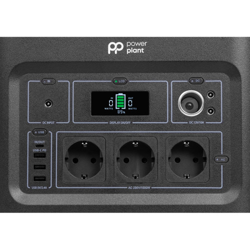 Зарядная станция PowerPlant 1036.8Wh, 288000mAh, 1000W (PB930524) | PowerPlant