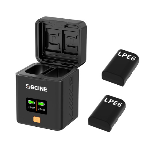 Зарядний кейс PS-LPE6 Charging Case USBC PD Fast Dual Charger for Canon LPE6/E6N/E6NH/E6P Camera Battery (PS-LPE6) | ZGCINE