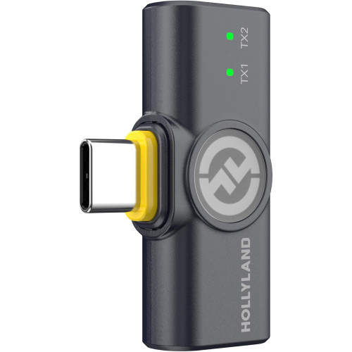 Беспроводный приемник Hollyland LARK M2 Wireless Receiver with USB-C Connector for Mobile Devices (2.4 GHz, Shine Charcoal) (Lark M2 USB-C Receiver) | Hollyland
