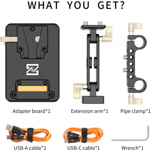 Батарейная площадка ZGCINE VM-VP2 Kit 2 V-Mount Battery Plate (15mm LWS, Articulated Arm) (VM-VP2 KIT2) | ZGCINE