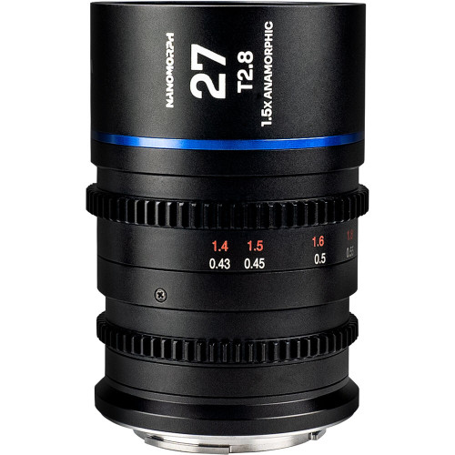 Анаморфний об'єктив Venus Optics Laowa Nanomorph 27mm T2.8 1.5x S35 Anamorphic Lens (Nikon Z, Blue Flare) (VE2728NZB) | LAOWA