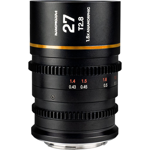 Анаморфний об'єктив Venus Optics Laowa Nanomorph 27mm T2.8 1.5x S35 Anamorphic Lens (DJI DL, Amber Flare) (VE2728DLA) | LAOWA