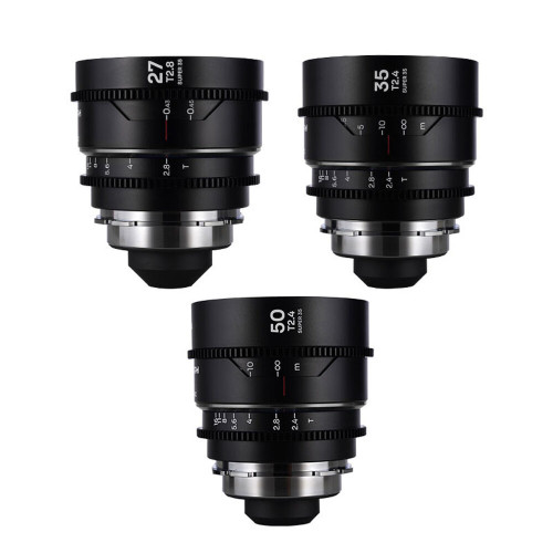 Комплект анаморфних об'єктивів Venus Optics Laowa Nanomorph S35 Anamorphic Prime 3-Lens Bundle (ARRI PL & Canon EF, Silver Flare)(VE273550PLEFS) | LAOWA