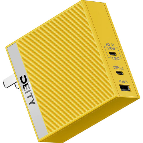 Адаптер питания Deity Microphones 140W USB-C GaN Power Adapter (Yellow) (DTS0287D6G) | DEITY Microphones