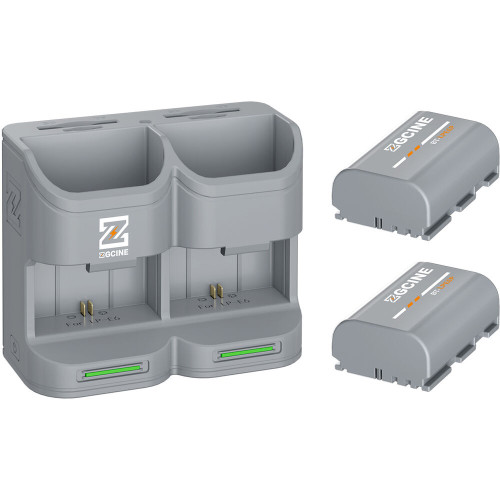 Зарядное устройство ZGCINE Travel Charging Case Kit with 2 LP-E6P Batteries (2600mAh, Gray) (PC2-LPE6P Kit2) | ZGCINE