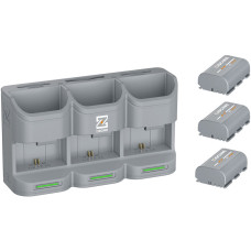 Зарядний пристрій ZGCINE Travel Charging Case Kit with 3 LP-E6P Batteries (2600mAh, Gray) (PC3-LPE6P Kit3)