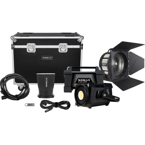 Студійне освітлення Nanlux Evoke 1200 LED Daylight Spot Light Kit with Fresnel Lens and Case (Evoke 1200 FL-KIT) | від бренду Nanlux