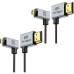 Набор из двух кабелей Portkeys 2.5mm Ultrathin HDMI Type A to Micro D Cable (2-Pack, 30cm and 1m) (8K HDMI A to Micro Cable Set) | PortKeys