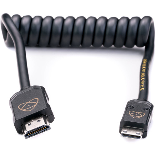 Кабель Atomos AtomFLEX Coiled Micro-HDMI to HDMI Cable 30cm. (ATOM4K60C3) | Atomos