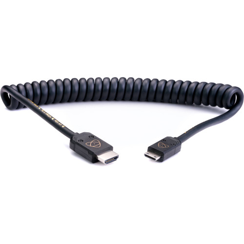 Кабель Atomos AtomFLEX Coiled Micro-HDMI to HDMI Cable 40cm (ATOM4K60C4) | Atomos