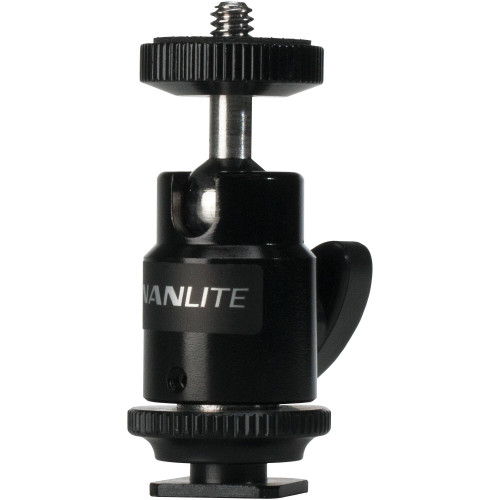 Шарова голова Nanlite Mini Ball Head with Hot Shoe Adapter and 1/4''-20 Mount (AS-BH-1/4) | Nanlite
