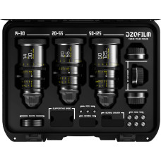 Комплект об'єктивів DZOFilm Pictor Zoom 3-lens kit Black (14-30/20-55/50-125, T2.8) in Safety Case (DZO-7220001B/2B/3B-Kit)