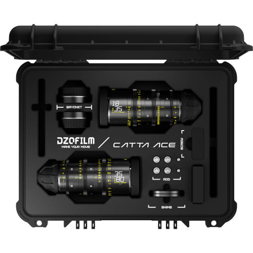 Комплект об'єктивів DZOFilm Catta FF 18-35/35-80mm T2.9 Cine 2-Lens Bundle (Sony E, Black) (DZO-FFCatta2E1-BLK) | від бренду DZOFilm