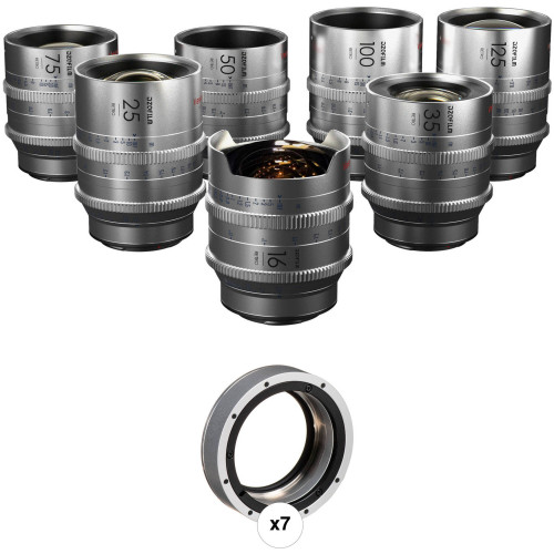 Об'єктив DZOFilm Vespid Retro 7-Lens Kit (16,25,35,50,75,100,125mm) with Hard Case (DZO-VR21B7PLS) | DZOFilm