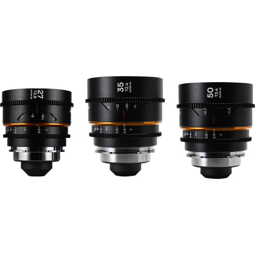 Комплект анаморфних об'єктивів Venus Optics Laowa Nanomorph S35 Anamorphic Prime 3-Lens Bundle (ARRI PL & Canon EF, Amber Flare)(VE273550PLEFA) | LAOWA
