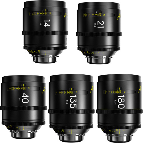 Комплект об'єктивів DZOFILM Arles FF/VV Prime Cine 5-Lens 14/21/40/135/180mm Set (PL mount) (DZO-SAP5B14MPL) | від бренду DZOFilm