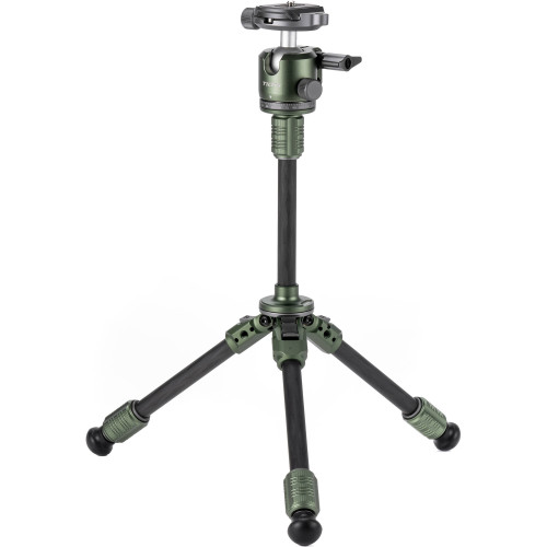 Штатив (комплект) Tilta Tabletop Ball Head with 1-Stage Carbon Fiber Tripod Legs (3KG) Extendable Edition - Forest Green (TT-BT03E-FB-FG) | Tilta