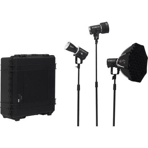 Студийное освещение (комплект) Aputure Storm 80c LED Monolight 3-Light Kit (AP0700012J) | Aputure