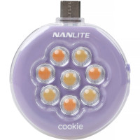 Портативная светодиодная панель Nanlite cookie USB-C Mini Round LED (Lavender) (COOKIE-LD)