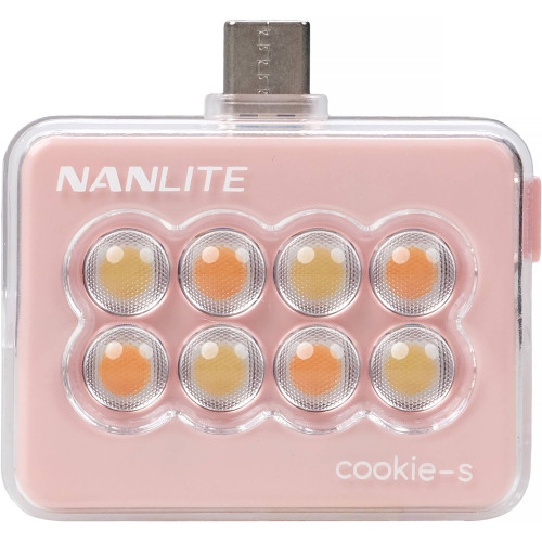 Портативная светодиодная панель Nanlite cookie USB-C Mini Square LED (Coral Pink) (COOKIE-S-CP) | Nanlite