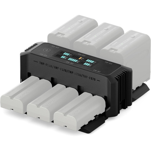 Зарядна станція на 6 слотів Tilta Foldable 6-Bay Charging Station for L-Series/NP-F Batteries (TBC-NPF-B) | від бренду Tilta