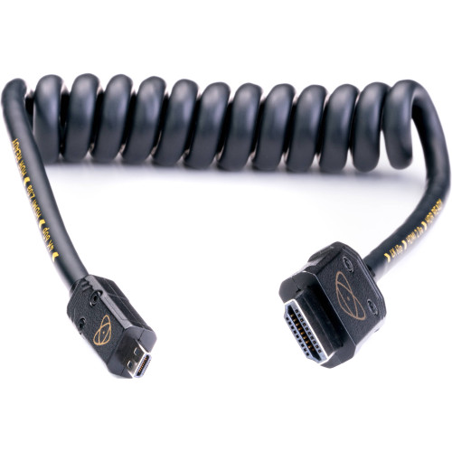Кабель Atomos AtomFLEX Coiled Micro-HDMI to HDMI Cable 30cm. (ATOM4K60C1) | Atomos