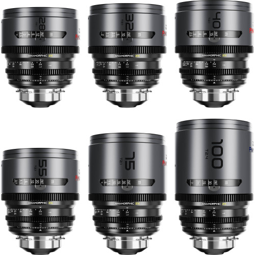 Комплект об'єктивів DZOFilm PAVO 2x Anamorphic 6-Lens Set (Neutral Coating, PL/EF Mount) (DZO-PA6PLMN) | DZOFilm