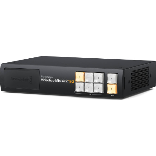 Комутатор Blackmagic Design Videohub Mini 6x2 12G Router (VHUBSMTI12G0602) | від бренду Blackmagic