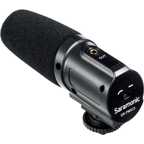 Накамерний мікрофон Saramonic SR-PMIC3 3-Capsule Recording Microphone with Integrated Shockmount for DSLR Cameras/Camcorders (SR-PMIC3) | Saramonic