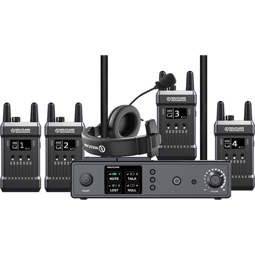 Система внутрішнього зв'язку Hollyland Full-Duplex Intercom System with Four Beltpack Transceivers (Mars T1000) | Hollyland