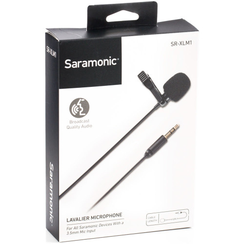 Микрофон Saramonic SR-XLM1 Omnidirectional Broadcast-Quality Lavalier Microphone with 3.5mm TRS Connector (SR-XLM1) | Saramonic