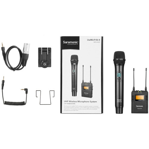 Компактна радіосистема Saramonic UwMic9 Camera-Mount Wireless Cardioid Handheld Microphone System (514 to 596 MHz) (UWMIC9 HU9+RX9) | Saramonic