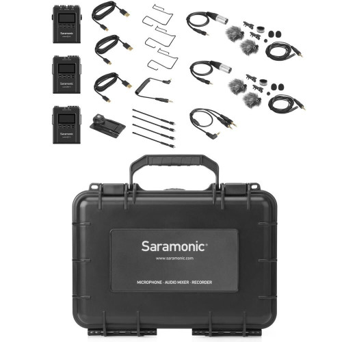 Компактна радіосистема Saramonic UWMIC9 KIT2 2-Person Camera-Mount Wireless Omni Lavalier Microphone System (514 to 596 MHz) (UWMIC9 Kit2) | Saramonic