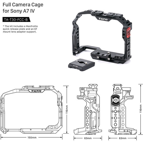 Клітка Tilta Basic Camera Cage Kit for Sony a7 IV (Black) (TA-T30-A-B) | від бренду Tilta