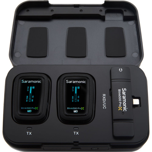 Компактна радіосистема Saramonic Blink 500 ProX B4 Two-Person Digital Wireless Lavalier Microphone System with Lightning Connector (2.4 GHz) (BLINK 500 ProX B4) | Saramonic