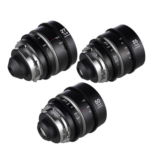 Комплект анаморфних об'єктивів Venus Optics Laowa Nanomorph S35 Anamorphic Prime 3-Lens Bundle (ARRI PL & Canon EF, Silver Flare)(VE273550PLEFS) | LAOWA
