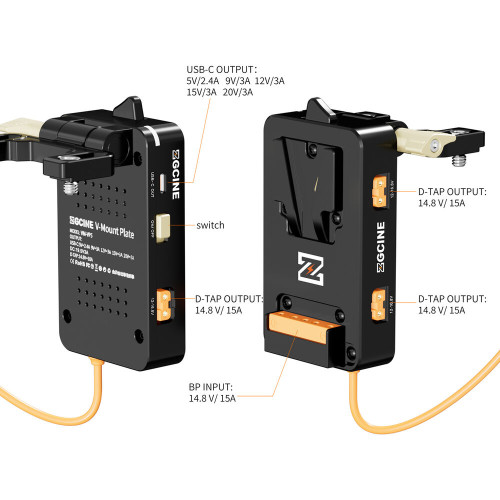Батарейная площадка ZGCINE VM-VP5 V-Mount Plate with Regulated 19.5V Output for Sony FX6 Camera (VM-VP5) | ZGCINE