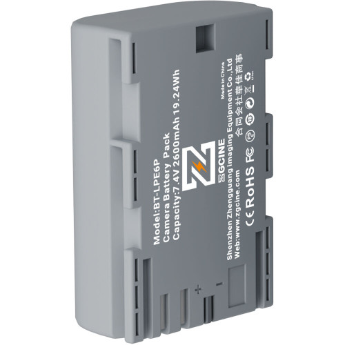 Акумулятор ZGCINE LP-E6P Camera Battery (2600mAh) (BT-LPE6P) | ZGCINE