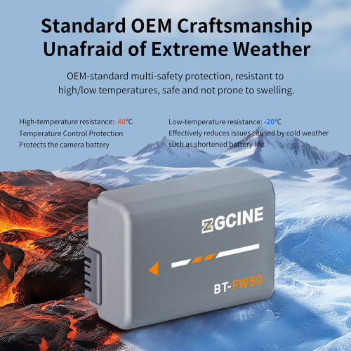 Акумулятор ZGCINE NP-FW50 Camera Battery (1030mAh) (BT-FW50) | ZGCINE