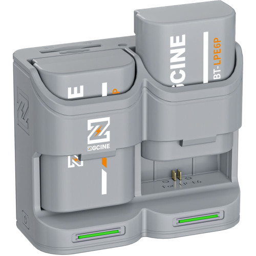 Зарядное устройство ZGCINE Travel Charging Case Kit with 2 LP-E6P Batteries (2600mAh, Gray) (PC2-LPE6P Kit2) | ZGCINE