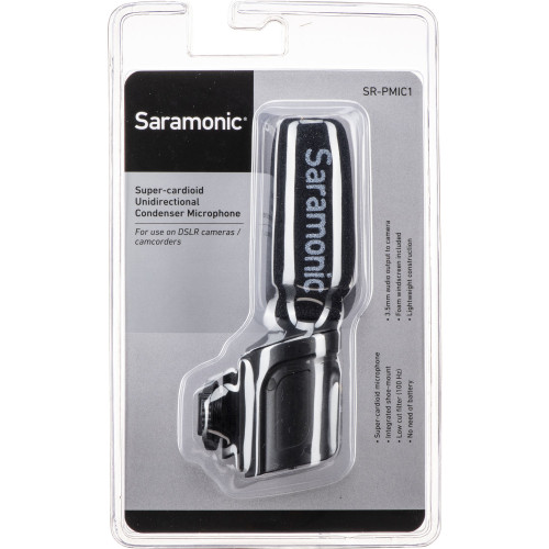 Накамерный микрофон Saramonic SR-PMIC1 Supercardioid Unidirectional Condenser Microphone (SR-PMIC1) | Saramonic