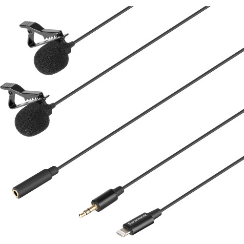 Петличний мікрофон Saramonic LavMicro U1C Dual Omnidirectional Lavalier Microphone with Lightning Connector for iOS Devices (LavMicro U1С) | Saramonic