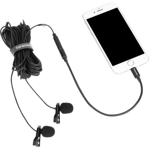 Петличний мікрофон Saramonic LavMicro U1C Dual Omnidirectional Lavalier Microphone with Lightning Connector for iOS Devices (LavMicro U1С) | Saramonic