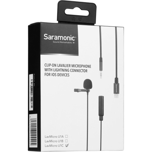 Петличний мікрофон Saramonic LavMicro U1C Dual Omnidirectional Lavalier Microphone with Lightning Connector for iOS Devices (LavMicro U1С) | Saramonic